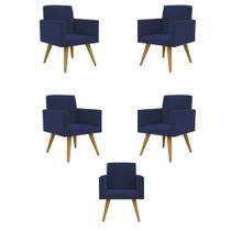 Kit 05 Cadeiras Poltronas Decorativa - Escritório - Recepção