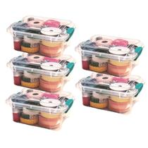 Kit 05 Caixa Organizadora Multiuso 5 Litros com Travas Usual Kit 05 Caixa Organizadora Multiuso 5 Litros com Travas Usual