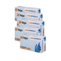 Kit 05 caixas luva procedimento nitrilica azul talge-100 un