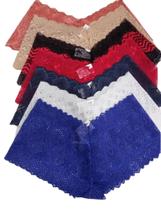 Kit 05 Caleçon Short Em Renda Sex Lingerie Plus Size