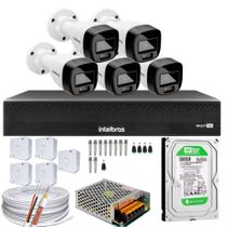 Kit 05 Câmeras VHD 1220B Full Color Dvr Intelbras 1008-c C/HD500GB