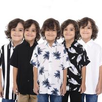 kit 05 Camisa Infantil Floral Viscose estampas variadas