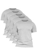 Kit 05 Camisetas Meia Malha 100% Algodão Fio 30.1 Penteado Premium Masculino