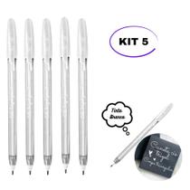 kit 05 Canetas em Gel Cis Trigel 0.8mm Branca Pastel kit 05 Canetas em Gel Cis Trigel 0.8mm Branca Pastel
