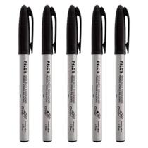 Kit 05 Canetas Marcador Permanente CD/DVD 2.0mm (Preto) - Pilot Kit 05 Canetas Marcador Permanente CD/DVD 2.0mm (Preto) - Pilot