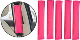 Kit 05 Capa Cinto Protetor Segurança Cor Rosa Chevrolet