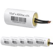 Kit 05 capacitor 10x380/400v 2 fios metalizado trio Kit 05 capacitor 10x380/400v 2 fios metalizado trio