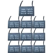 Kit 05 capacitor polipropileno 2,5x250v - quadrado cbb61