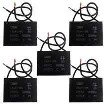 Kit 05 capacitor polipropileno 4,75x450v - quadrado cbb61