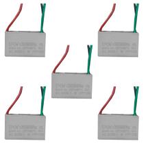 Kit 05 capacitor ventilador 07 09x400v 3fios quadrado cbb61