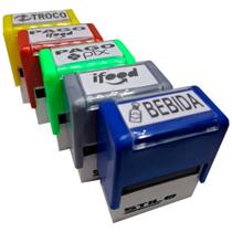 Kit 05 carimbos automáticos stilo 20 troco pago ifood pago pix ifood bebida