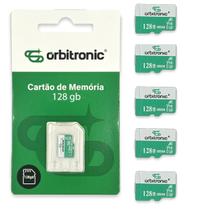 Kit 05 Cartão De Memória 128gb Classe 10 U3 Orbitronic