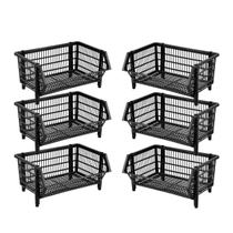 Kit 05 Cesto Expositor Empilhavel Médio Organizador Kit 05 Cesto Expositor Empilhavel Médio Organizador