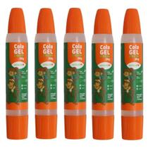Kit 05 Colas Gel Escolar Artesanato 2 Bicos 30g - Leo e Leo Kit 05 Colas Gel Escolar Artesanato 2 Bicos 30g - Leo e Leo