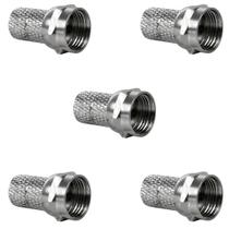 Kit 05 conector coaxial rg59 rosca