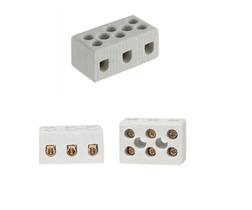 Kit 05 Conector Porcelana Elétrico 6mm 10mm 16mm 3P Emenda