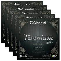 Kit 05 Cordas Violão Nylon Tensão Alta Titanium Giannini Kit 05 Cordas Violão Nylon Tensão Alta Titanium Giannini