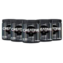 Kit 05 Creatina Monohidratada Creatine 300g Black Skull