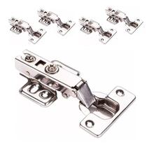 Kit 05 Dobradiças Reta Aço Inox 35mm Para Armário Porta