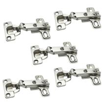 Kit 05 Dobradiças Reta Pequena 26mm Portas Armários Móveis