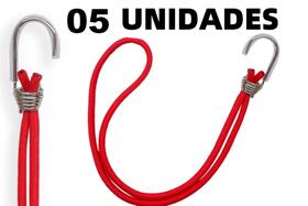 Kit 05 Elásticos Extensor Borracha p/ Caminhão Carreta - VERMELHO