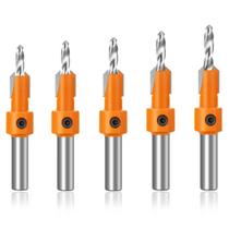 Kit 05 Escariador 8x3mm Mdf Madeira Em Geral Acabamento Fino