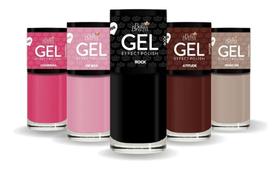 Kit 05 Esmaltes Efeito Gel Bella Brazil Seca Sem Cabine Cor