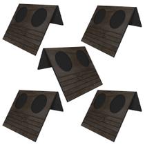 Kit 05 Esteiras Bandeja Com Suporte Para Copos Para Sofá MDF Tabaco G20 - Gran Belo
