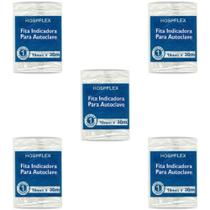 Kit 05 Fitas Adesivas Para Autoclave 19mmx30m - Hospflex Kit 05 Fitas Adesivas Para Autoclave 19mmx30m - Hospflex