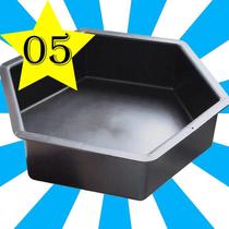 Kit 05 Formas Plástica Sextavada Lisa 08cm - 25x25x08