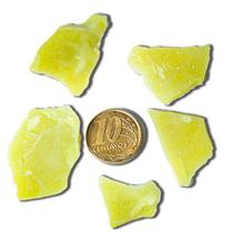 Kit 05 Fragmentos Pedra Bruta Natural Calcedônia Verde 18 gr