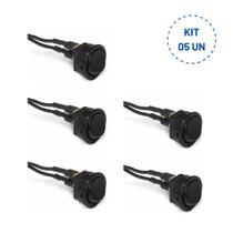 Kit 05 Interruptores gota com cabo 2 polos preto LedLine Kit 05 Interruptores gota com cabo 2 polos preto LedLine