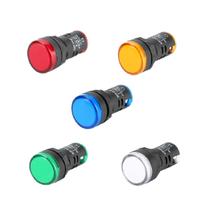 Kit 05 Lampada Sinaleiro Led AD16-22DS - 220V BR/AZ/AM/VD/VM