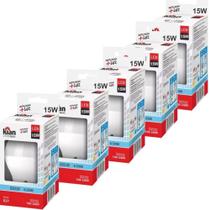 Kit 05 Lâmpadas Led Bulbo Kian Base E27 15w Branca 6500k Bivolt Kit 05 Lâmpadas Led Bulbo Kian Base E27 15w Branca 6500k Bivolt