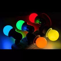 Kit 05 Lâmpadas Led Mini Bulbo Bolinhas E27 1w Coloridas 110V 5 Cores