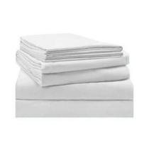Kit 05 lençois de casal 2,80x1,80 linha profissonal branca hotel com etiqueta hotel