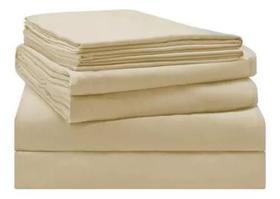 Kit 05 lençol King Superior Algodão Percal 180 Fios Cáqui