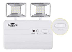 Kit 05 luminaria emergencia led 2 farois 5w 1200lumens 6500k Kit 05 luminaria emergencia led 2 farois 5w 1200lumens 6500k
