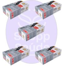 Kit 05 Luva Descartável Nitrílica Sem Pó Preta P Descarpack Kit 05 Luva Descartável Nitrílica Sem Pó Preta P Descarpack