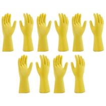 Kit 05 Luvas de Látex Amarela Multiuso MBLife Medix CA 46977 Tamanho:GGCor:Amarelo