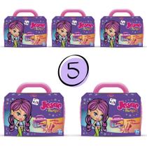 Kit 05 Maletinhas Maquiagem Infantil Lembrancinha Menina Rosa Aniversario - Pica Pau