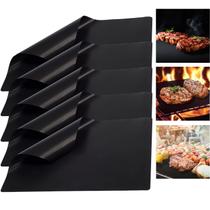 Kit 05 Manta Grill Antiaderente Teflon Grelha P/ Churrasco - Mimo Style