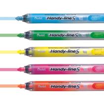 Kit 05 Marca-Textos Retráteis PENTEL Handy-Lines c/ Refis Kit 05 Marca-Textos Retráteis PENTEL Handy-Lines c/ Refis