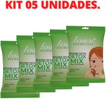 KIT 05 Mascara Facial Detox Argila Verde - Lemon Cosmeticos