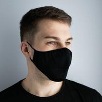 Kit 05 Máscaras Masculinas de Tricot para Proteção Facial 3D Knit Lavável ABNT 1002/20 PRETO