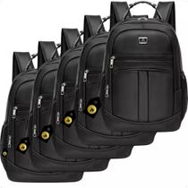 kit 05 Mochila Notebook Executiva Viagem Facul escolar Casual