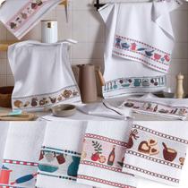 Kit 05 Panos De Prato Copa Para Cozinha Felpudos Atoalhados Guardanapos Kit 05 Panos De Prato Copa Para Cozinha Felpudos Atoalhados Guardanapos