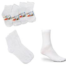 Kit 05 Par Meia Cano Alto Unissex Branca Inverno Moda Acessório Esporte