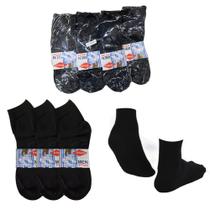 Kit 05 Par Meia Cano Alto Unissex Preta inverno Algodão Esporte Trabalho