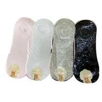 Kit 05 Par Meia Sapatilha Feminina Adulto Algodão Purk Tênis Soquete